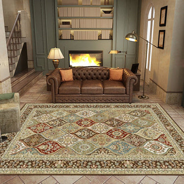 Retro Court Style Golden Living Room Rug - Casatrail.com